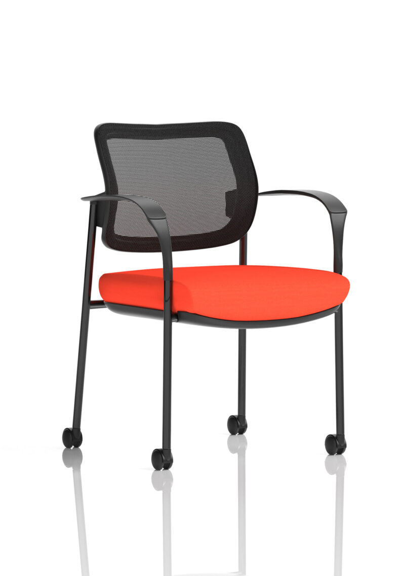Brunswick Deluxe Medium Back Visitor Office Chair with Arms with Castors - Image 39