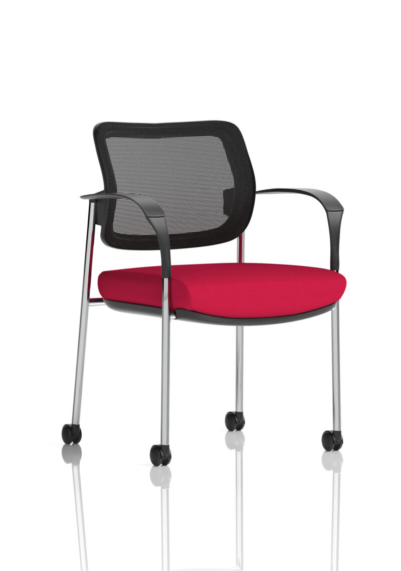 Brunswick Deluxe Medium Back Visitor Office Chair with Arms with Castors - Image 41