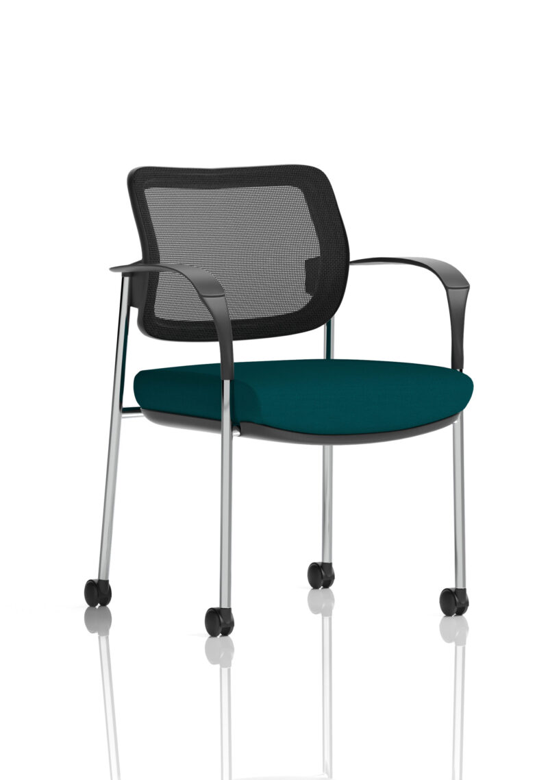 Brunswick Deluxe Medium Back Visitor Office Chair with Arms with Castors - Image 43