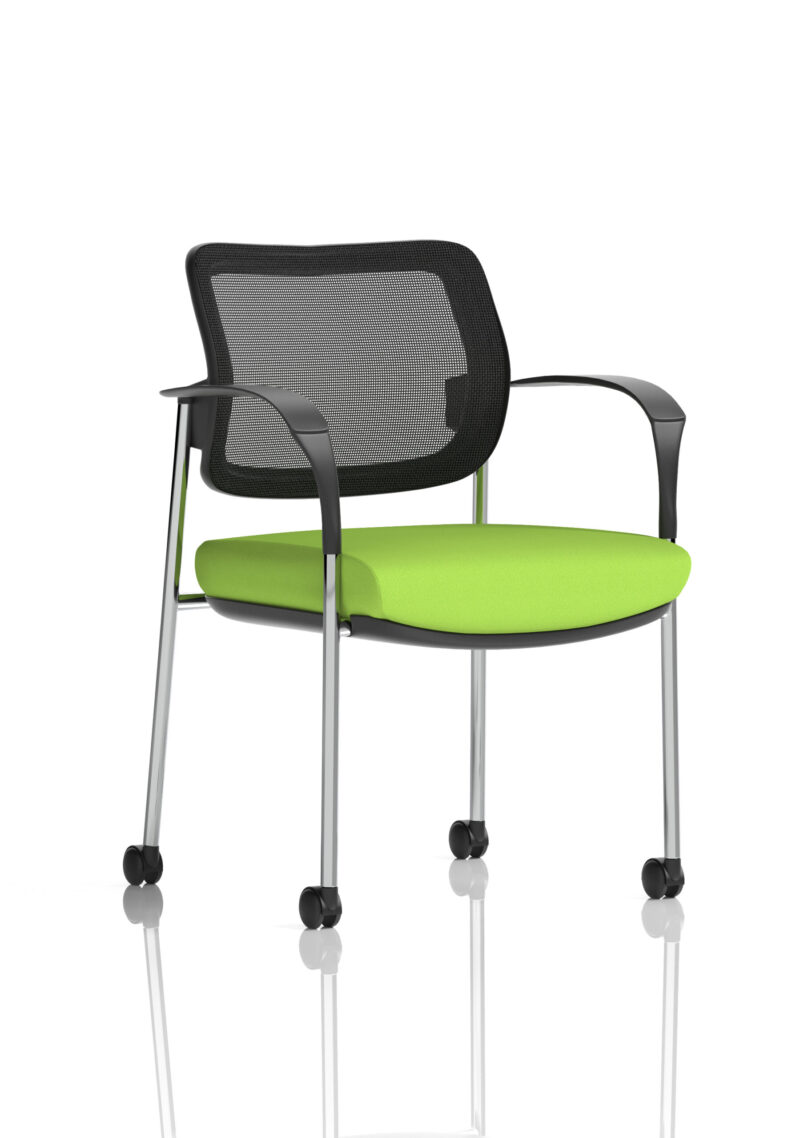 Brunswick Deluxe Medium Back Visitor Office Chair with Arms with Castors - Image 44