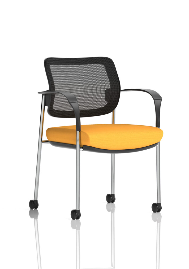 Brunswick Deluxe Medium Back Visitor Office Chair with Arms with Castors - Image 45
