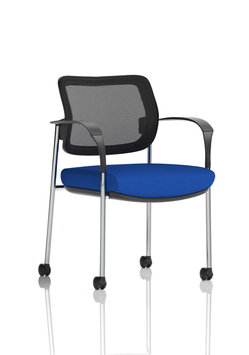 Brunswick Deluxe Medium Back Visitor Office Chair with Arms with Castors - Image 46