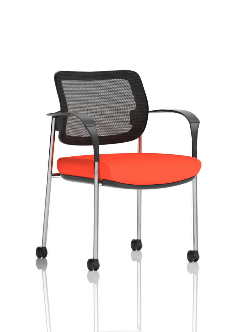 Brunswick Deluxe Medium Back Visitor Office Chair with Arms with Castors - Image 47