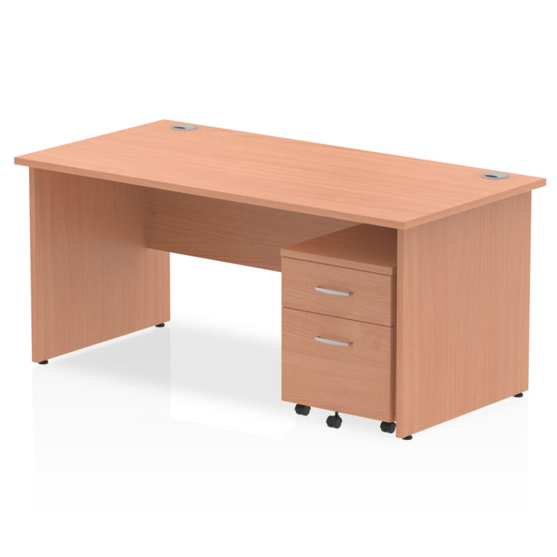 Impulse Panel End Straight Desk With Mobile Pedestal - Image 25