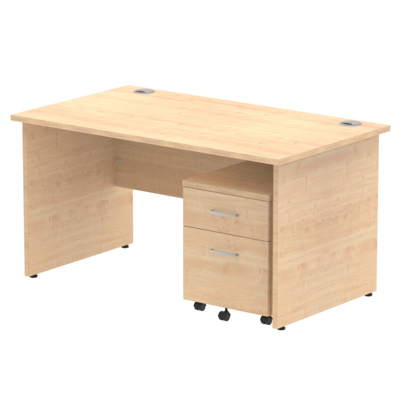 Impulse Panel End Straight Desk With Mobile Pedestal - Image 17