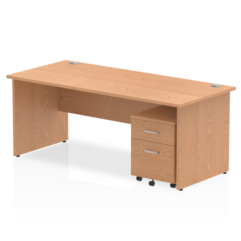 Impulse Panel End Straight Desk With Mobile Pedestal - Image 43