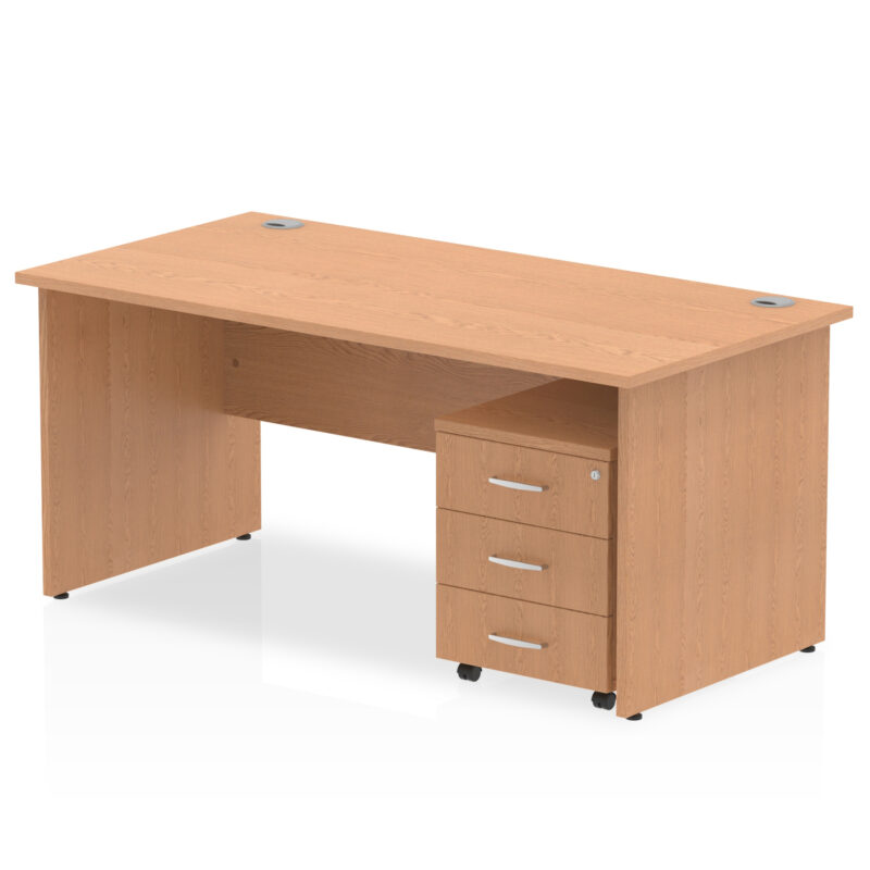 Impulse Panel End Straight Desk With Mobile Pedestal - Image 8