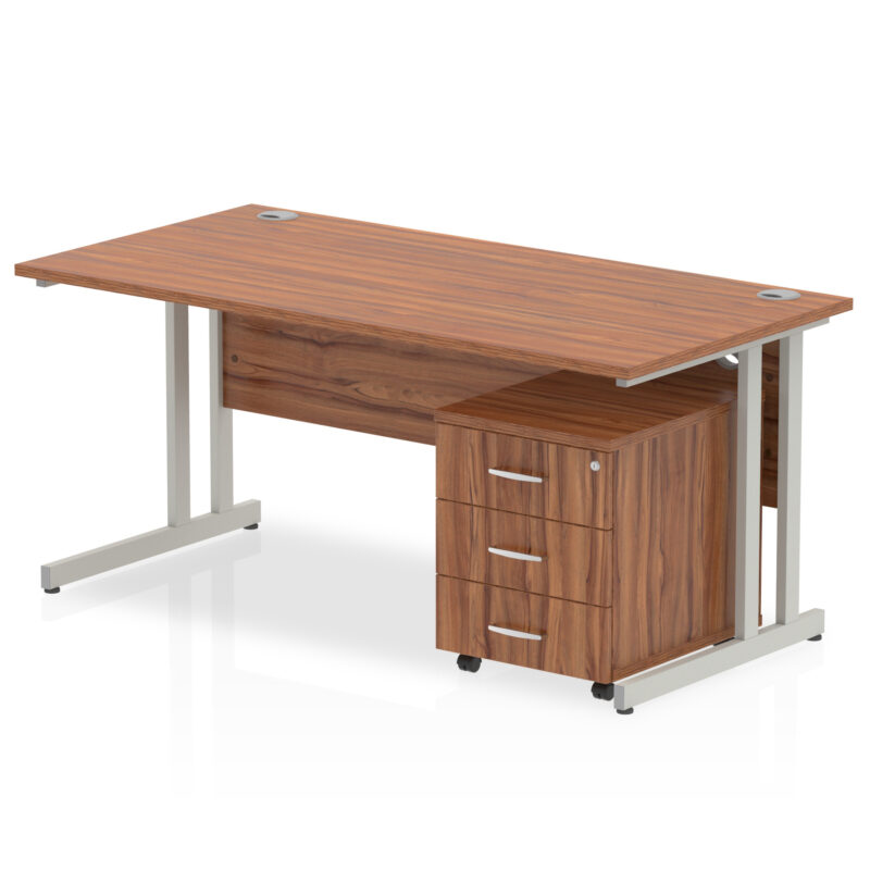 Impulse 1600mm Cantilever Straight Desk With Mobile Pedestal - Image 18