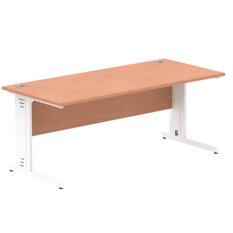 Impulse 1800mm Straight Desk Cable Managed Leg - Image 11