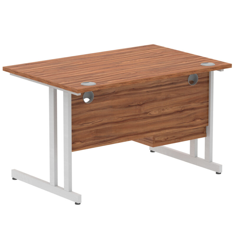 Impulse 1200mm Cantilever Straight Desk With Single Fixed Pedestal - Image 105