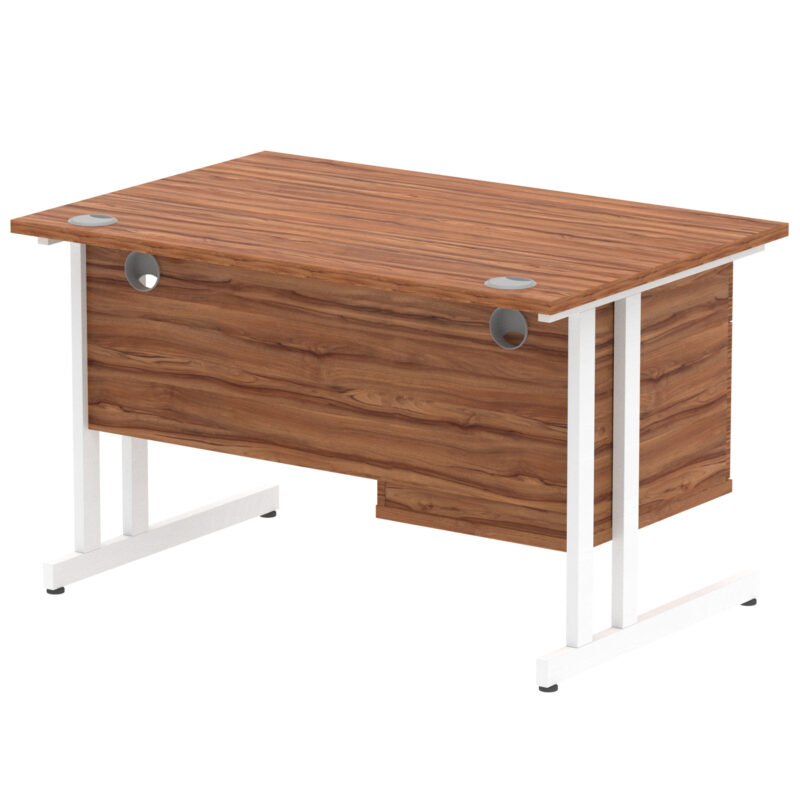 Impulse 1200mm Cantilever Straight Desk With Single Fixed Pedestal - Image 44