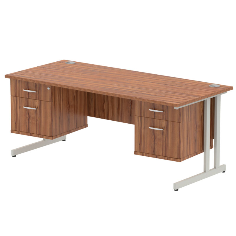 Impulse 1800mm Cantilever Straight Desk With Two Fixed Pedestal - Image 41