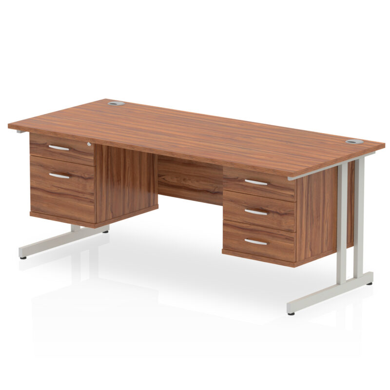 Impulse 1800mm Cantilever Straight Desk With Two Fixed Pedestal - Image 39