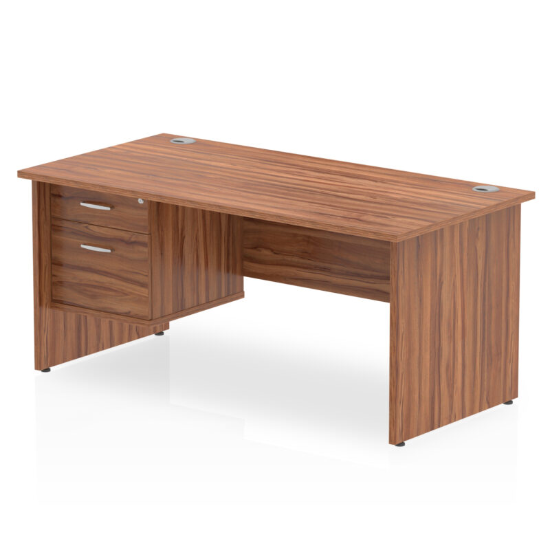 Impulse 1600mm Panel End Straight Desk With Single Fixed Pedestal - Image 21