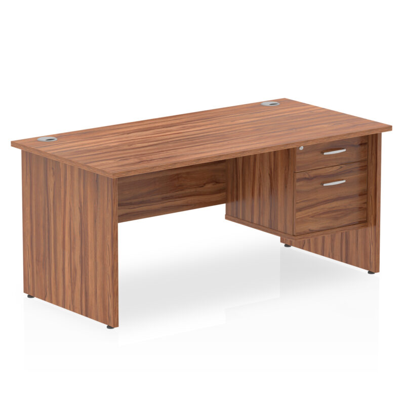 Impulse 1600mm Panel End Straight Desk With Single Fixed Pedestal - Image 22