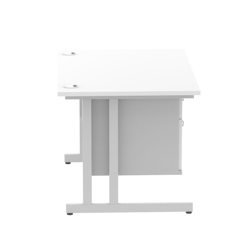 Impulse 1200mm Cantilever Straight Desk With Single Fixed Pedestal - Image 112