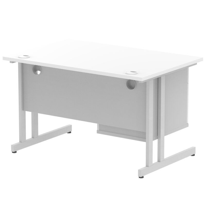 Impulse 1200mm Cantilever Straight Desk With Single Fixed Pedestal - Image 113