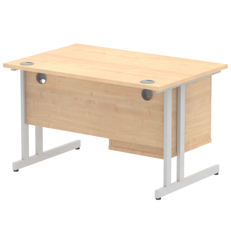 Impulse 1200mm Cantilever Straight Desk With Single Fixed Pedestal - Image 83