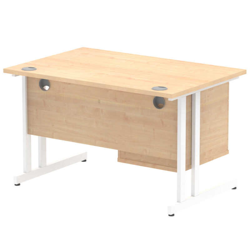 Impulse 1200mm Cantilever Straight Desk With Single Fixed Pedestal - Image 24