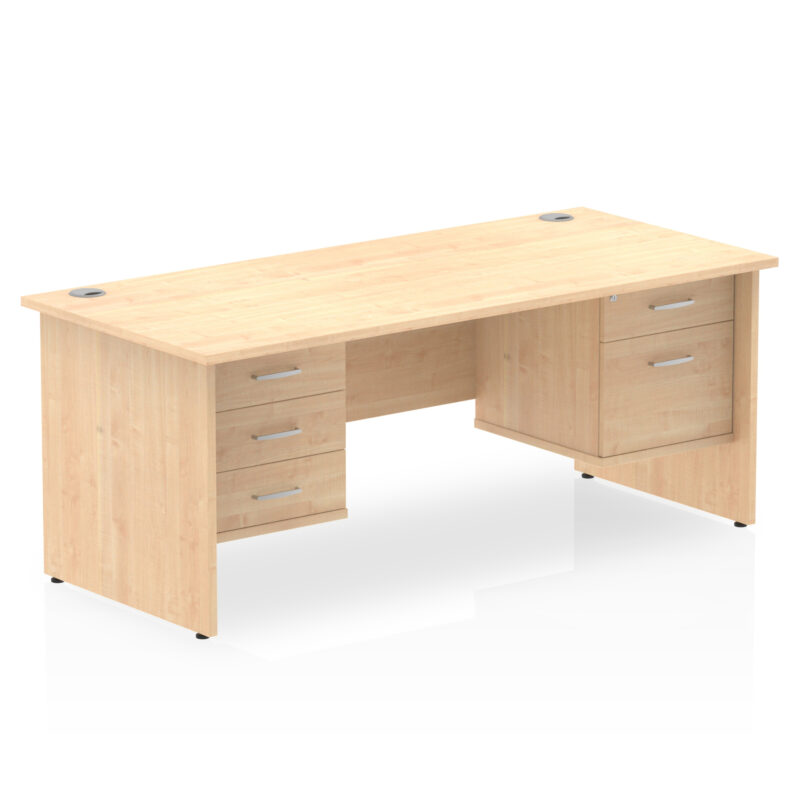 Impulse 1800mm Panel End Straight Desk With Two Fixed Pedestal - Image 17