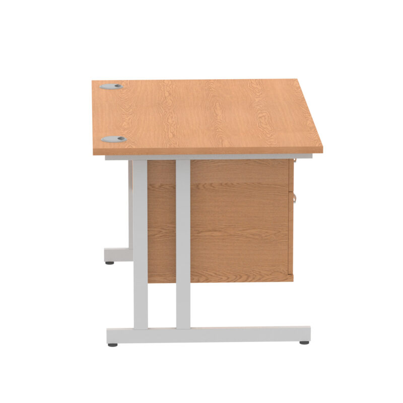 Impulse 1200mm Cantilever Straight Desk With Single Fixed Pedestal - Image 92