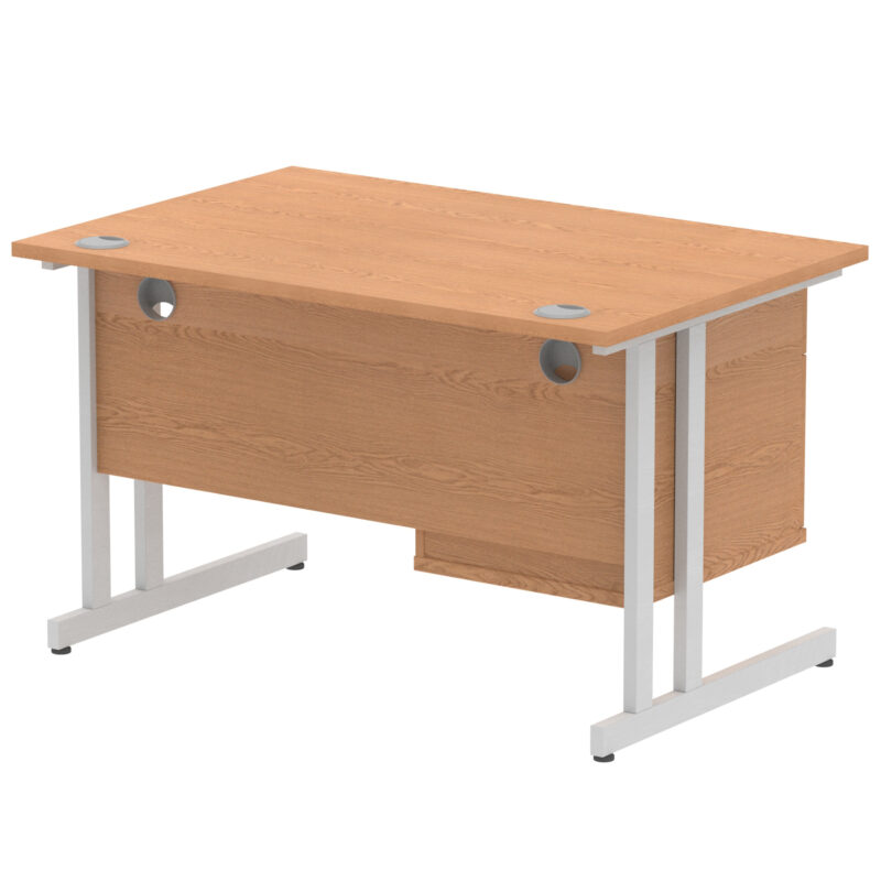 Impulse 1200mm Cantilever Straight Desk With Single Fixed Pedestal - Image 93
