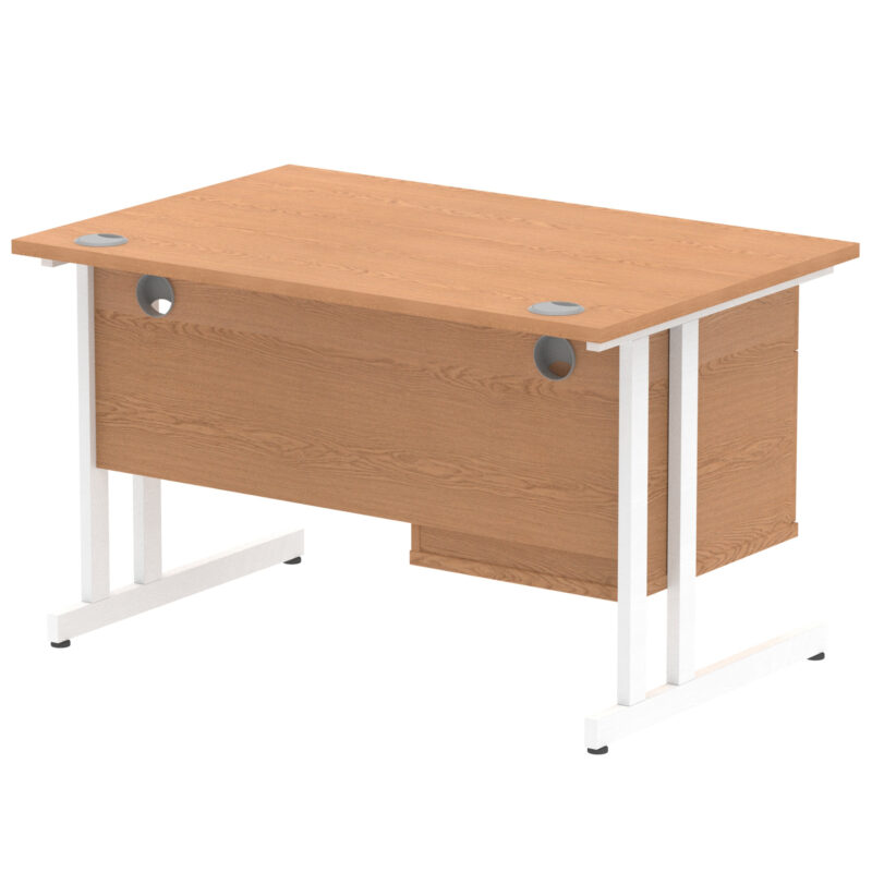 Impulse 1200mm Cantilever Straight Desk With Single Fixed Pedestal - Image 34