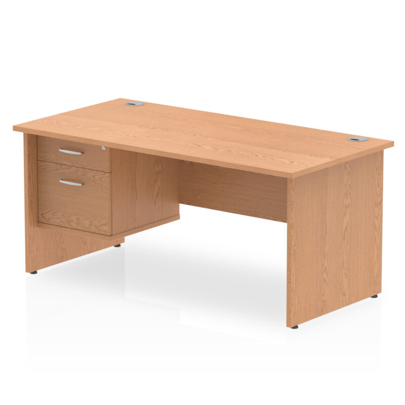 Impulse 1600mm Panel End Straight Desk With Single Fixed Pedestal - Image 15