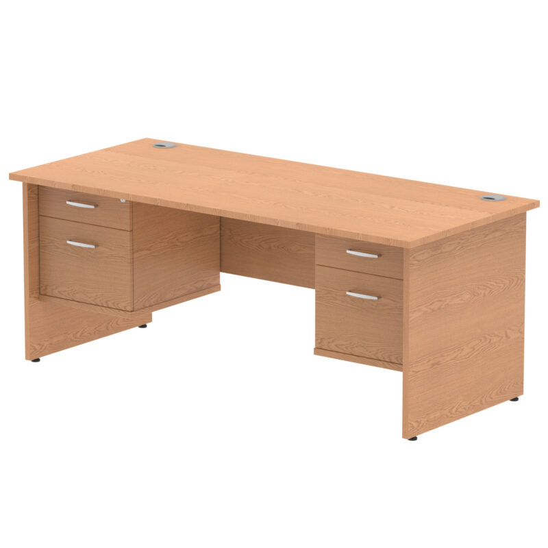 Impulse 1800mm Panel End Straight Desk With Two Fixed Pedestal - Image 18