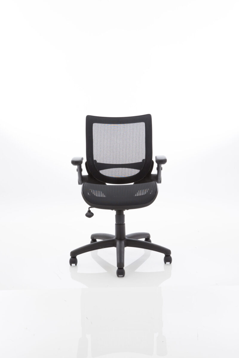 Fuller Medium Mesh Back Task Operator Office Chair with Folding Arms - Image 2