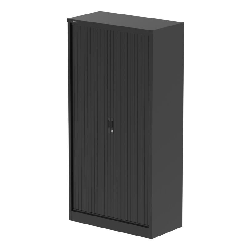 Qube Side Tambour Cupboard With Shelves - Image 6