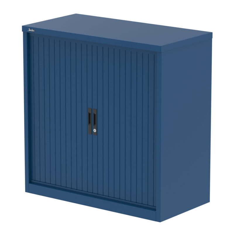 Qube Side Tambour Cupboard With Shelves - Image 9