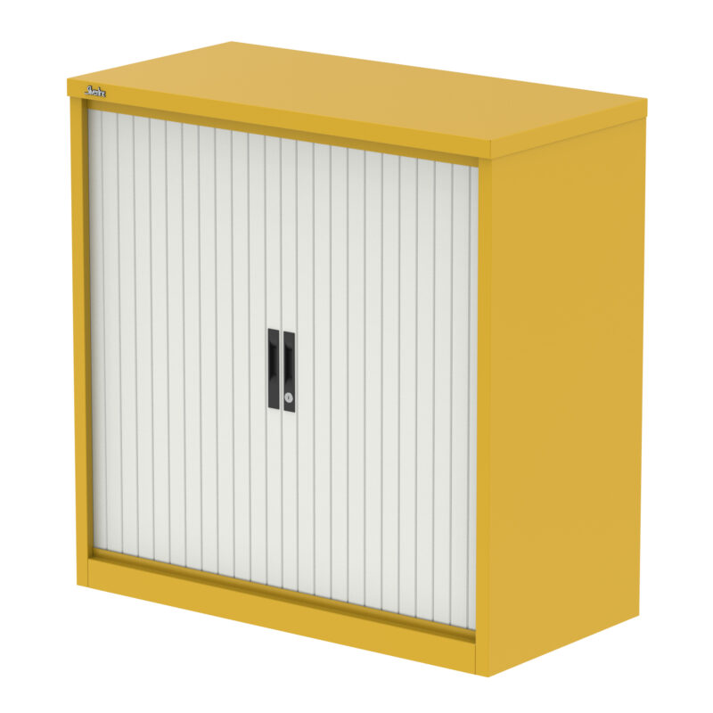 Qube Side Tambour Cupboard With Shelves - Image 25