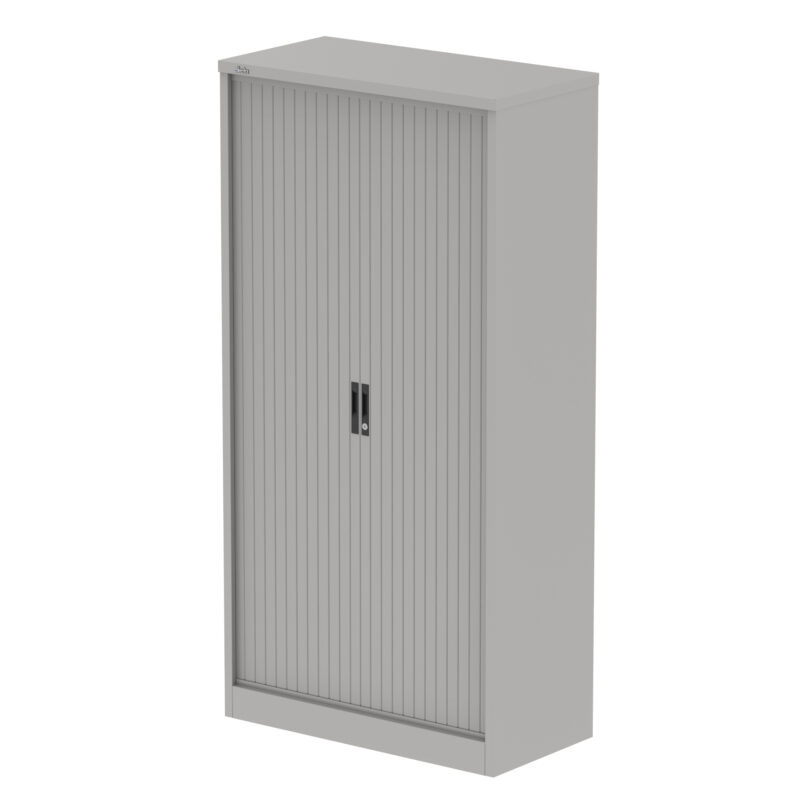 Qube Side Tambour Cupboard With Shelves - Image 29