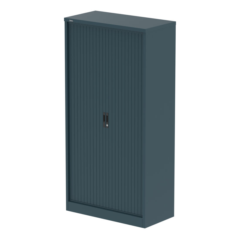 Qube Side Tambour Cupboard With Shelves - Image 36