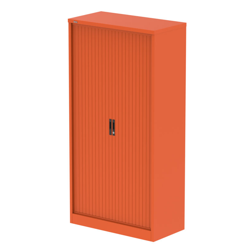Qube Side Tambour Cupboard With Shelves - Image 38