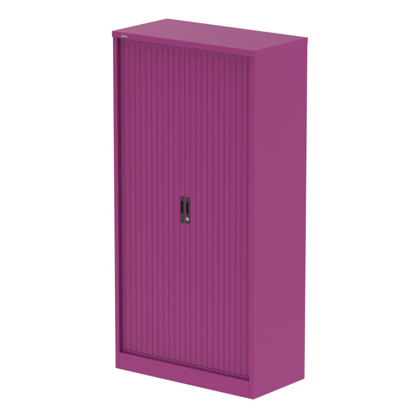 Qube Side Tambour Cupboard With Shelves - Image 39