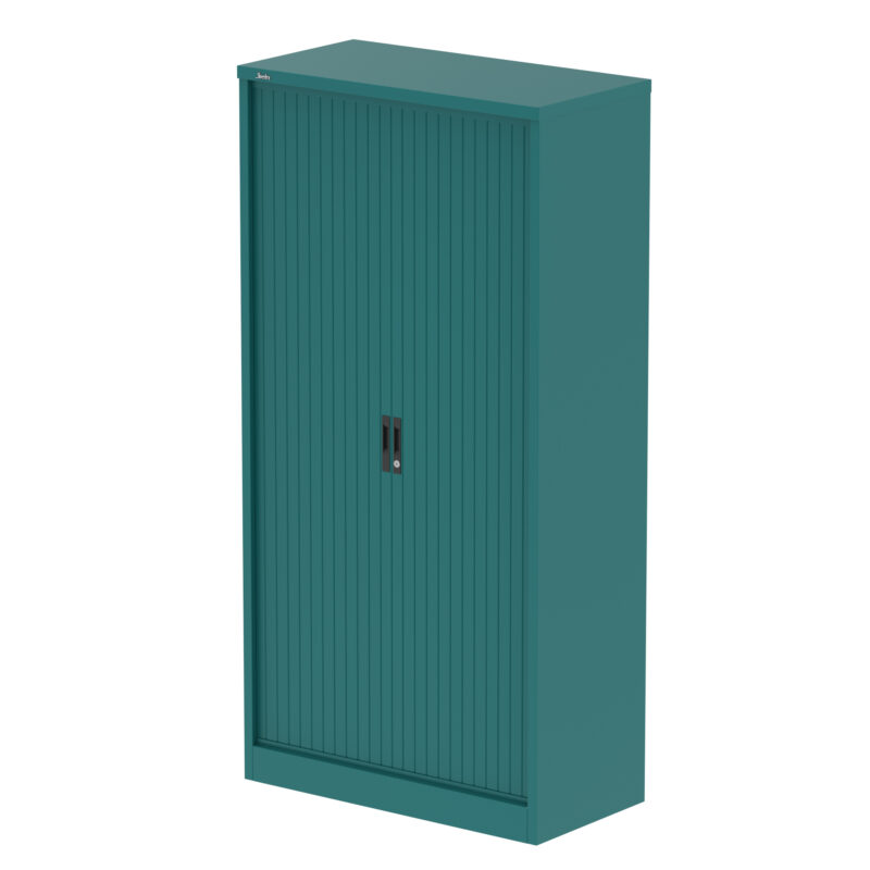 Qube Side Tambour Cupboard With Shelves - Image 40