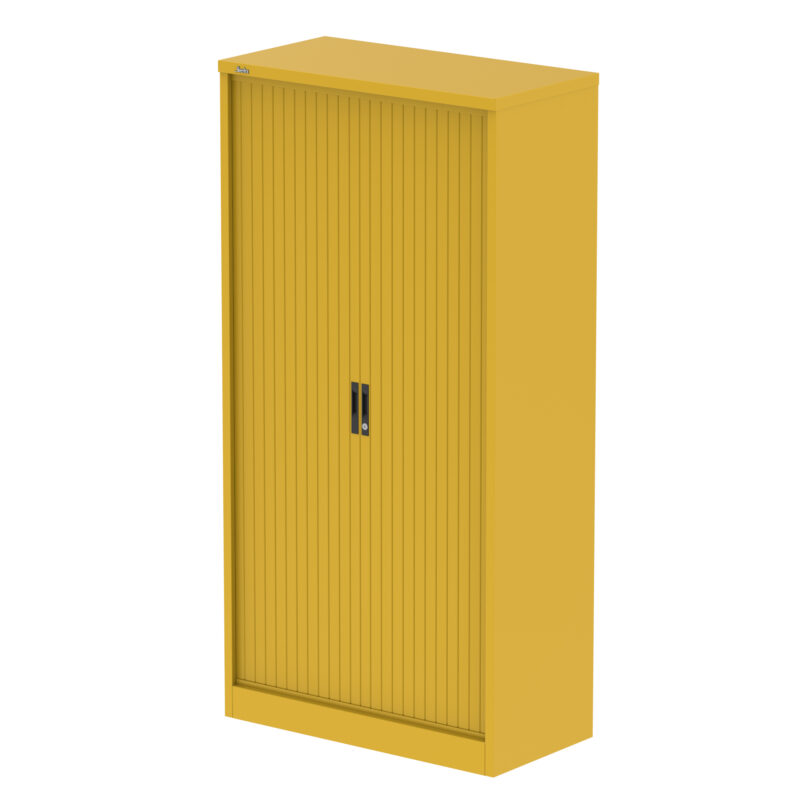 Qube Side Tambour Cupboard With Shelves - Image 42