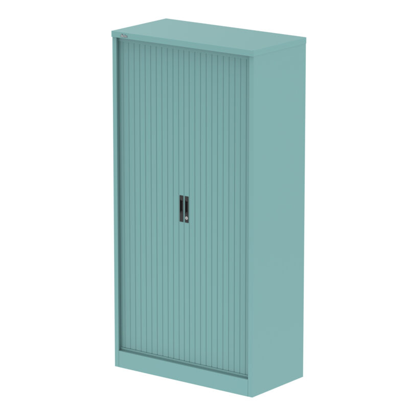 Qube Side Tambour Cupboard With Shelves - Image 44