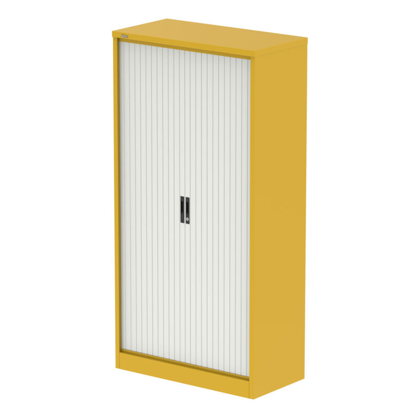 Qube Side Tambour Cupboard With Shelves - Image 47