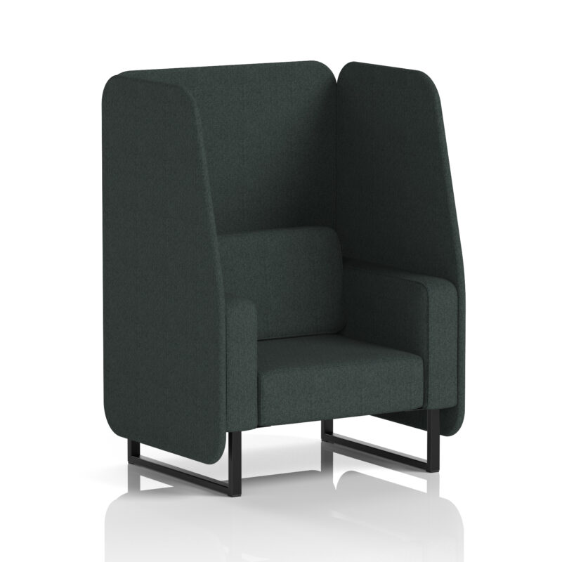 Brixworth Open Booth With Black Legs in Single Tone - Image 4