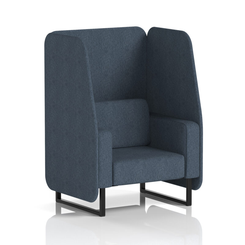 Brixworth Open Booth With Black Legs in Single Tone - Image 7