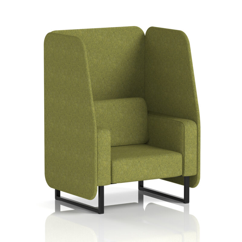 Brixworth Open Booth With Black Legs in Single Tone - Image 10