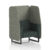 Rivet - Vitreous Panels And Charcoal Sofa