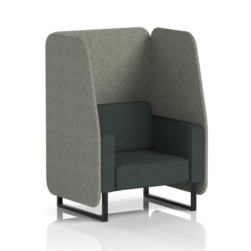 Brixworth Open Booth With Black Legs in Two Tone - Image 16