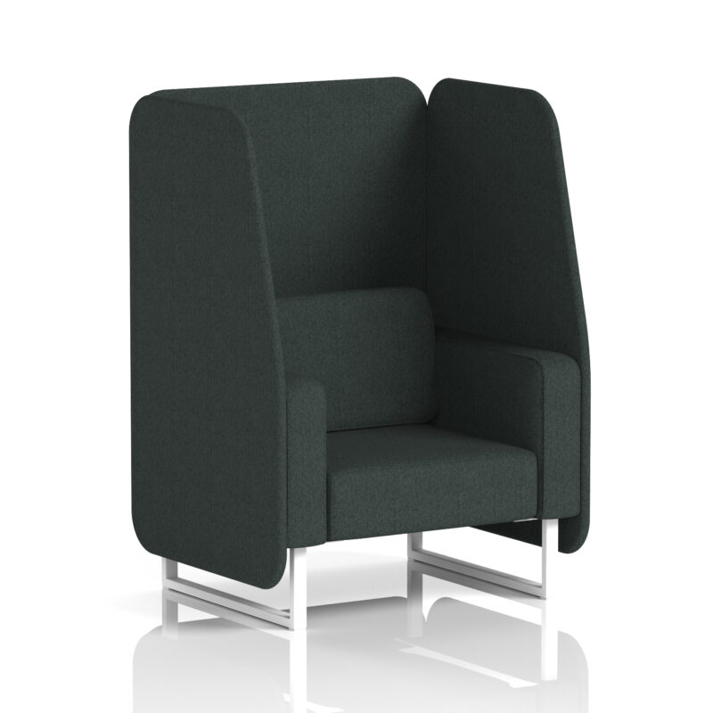 Brixworth Open Booth With White Legs in Single Tone - Image 4