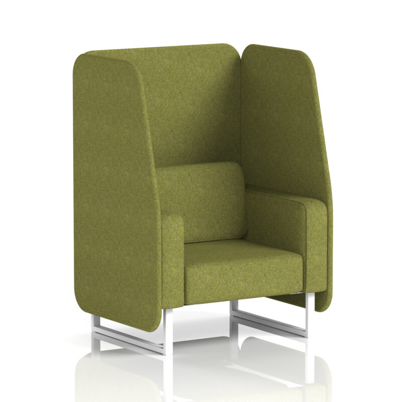 Brixworth Open Booth With White Legs in Single Tone - Image 10