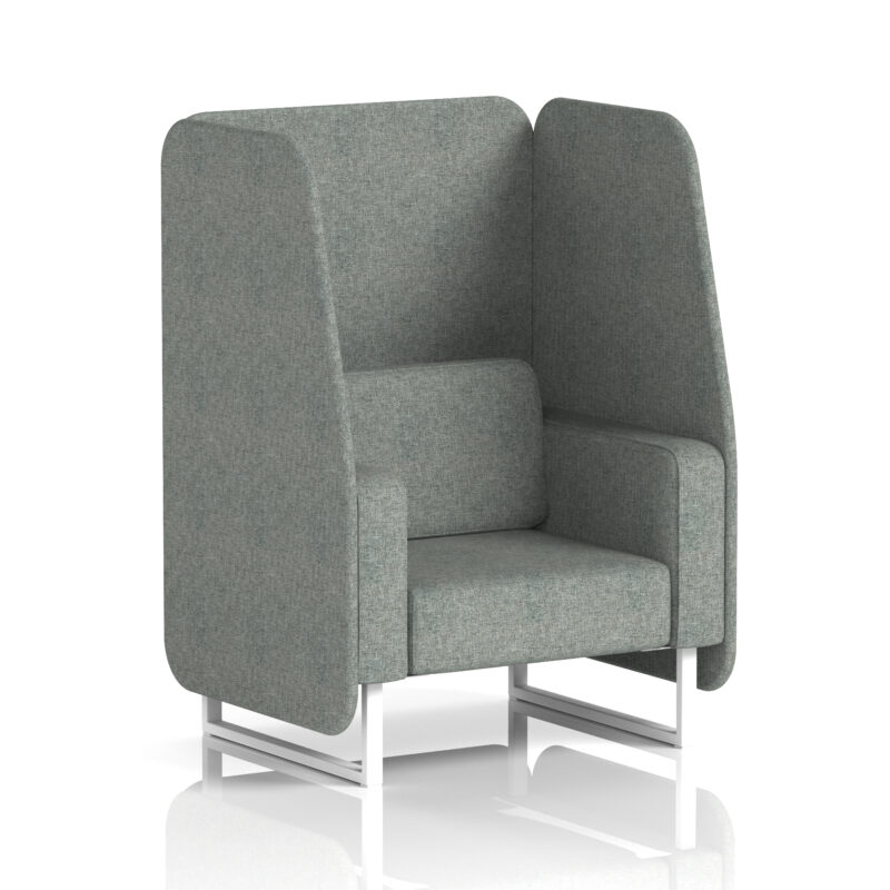 Brixworth Open Booth With White Legs in Single Tone - Image 13