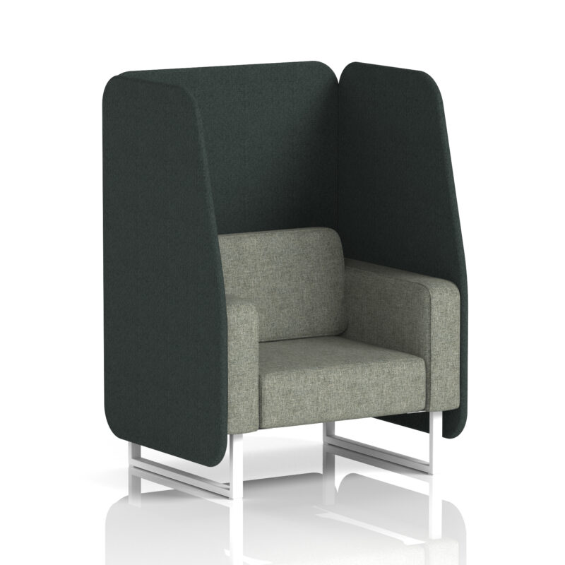 Brixworth Open Booth With White Legs in Two Tone - Image 4